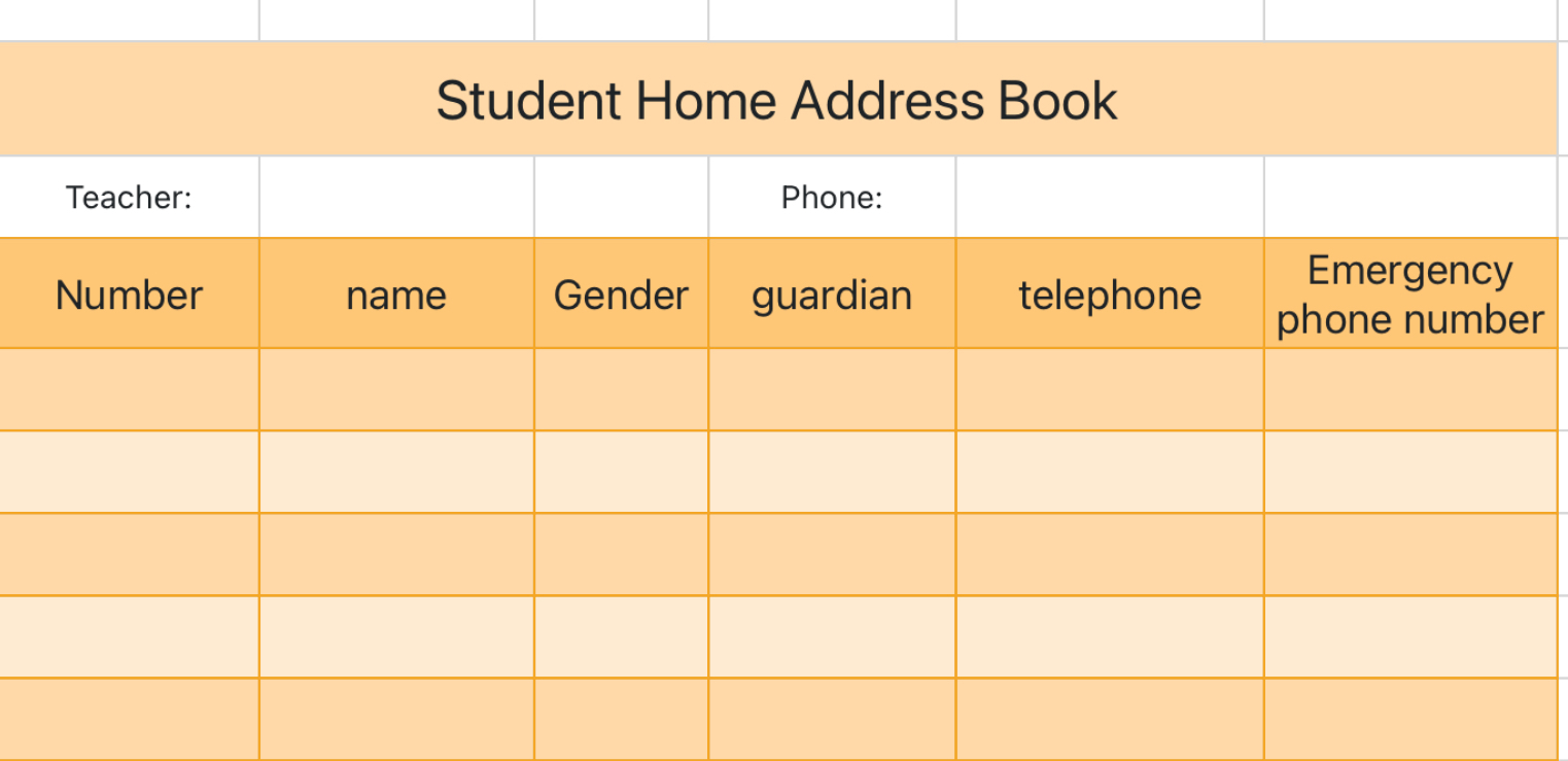 Student family directory 1
